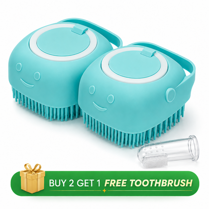Pet Bathing Brush with Shampoo Dispenser