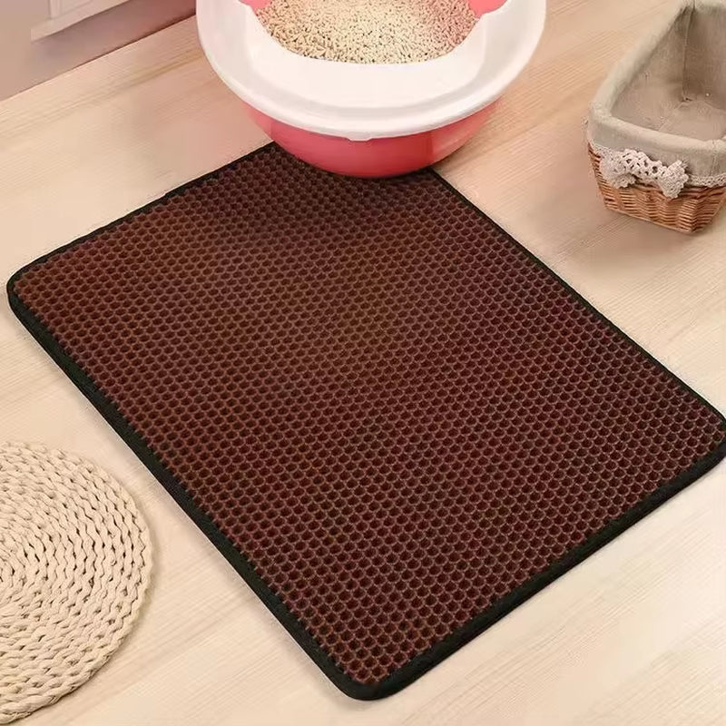 Double-Layer Cat Litter Mat