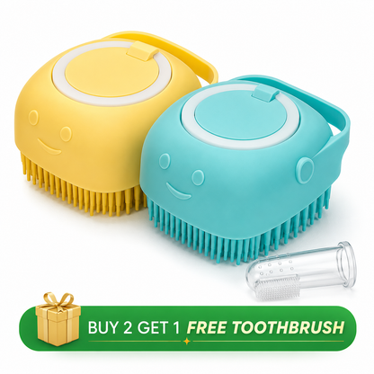 Pet Bathing Brush with Shampoo Dispenser