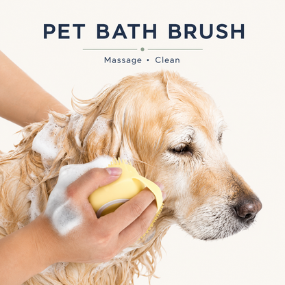 Pet Bathing Brush with Shampoo Dispenser