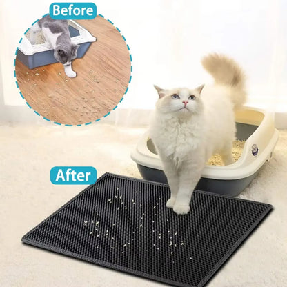 Double-Layer Cat Litter Mat