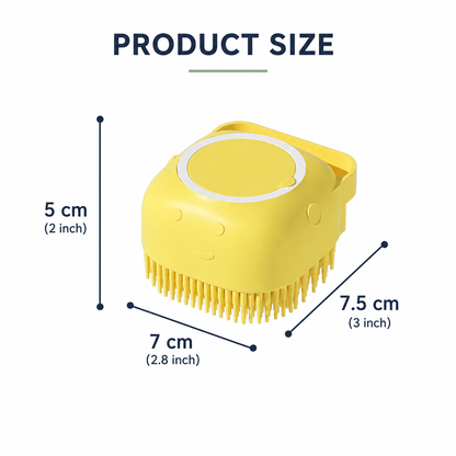 Pet Bathing Brush with Shampoo Dispenser
